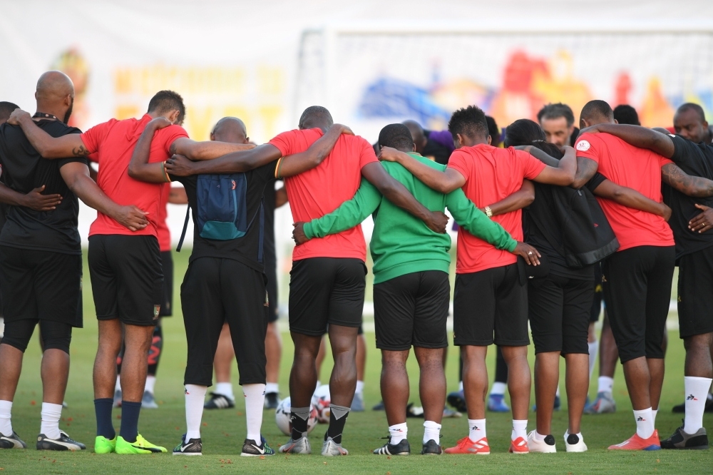 Cameroon's midfielder Andre-Frank Zambo Anguissa attends a training session in Ismailia, on Sunday, ahead of the 2019 Africa Cup of Nations (CAN) football match against Guinea-Bissau. — AFP