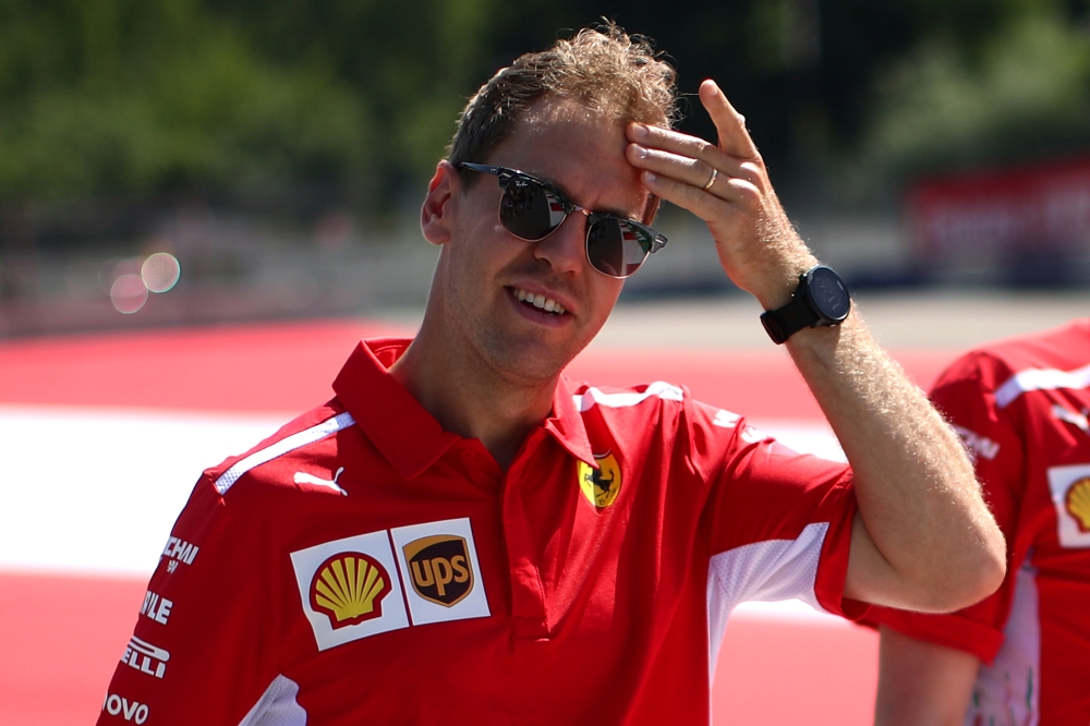 Ferrari's Sebastian Vettel during the Formula One Austrian Grand Prix at the Red Bull Ring, Spielberg, Austria, on Thursday. — Reuters