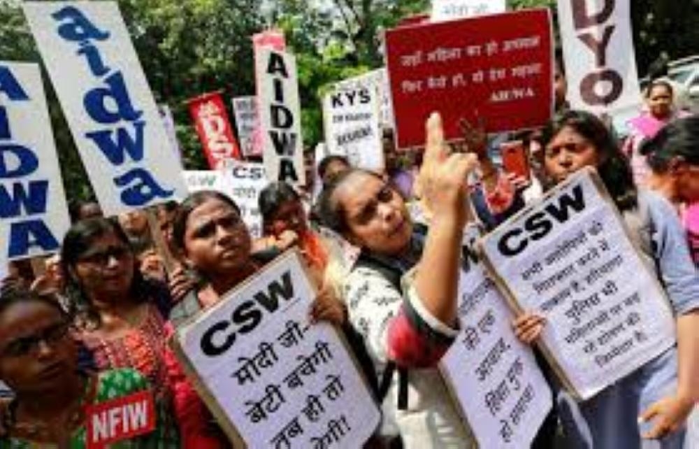 Protestors shout slogans during a protest against the rape of a nineteen-year-old girl, in Rewari in the northern state of Haryana, in New Delhi, in this Sept. 17, 2018 file photo. — Reuters