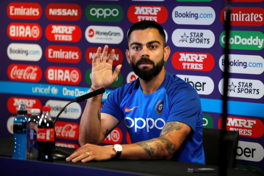 India's Virat Kohli during a ICC Cricket World Cup press conference at Edgbaston, Birmingham, Britain, on Saturday. — Reuters