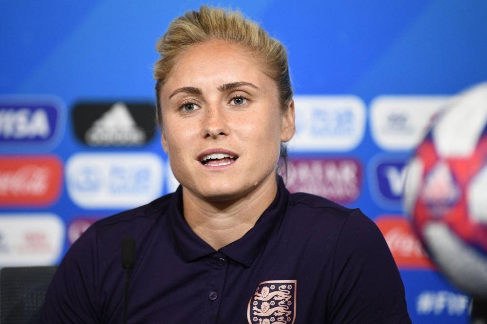 United States' players take part in a training for the France 2019 Women's World Cup at the Groupama stadium in Lyon, Sunday. USA will face England during the France 2019 Women's World Cup semi-final football match on Tuesday. — AFP