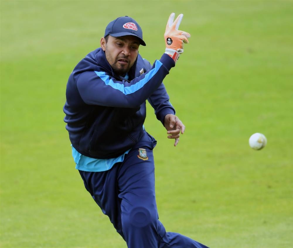 Bangladesh's captain Mashrafe Mortaza attends a training session at Edgbaston in Birmingham, central England on Monday, ahead of their 2019 Cricket World Cup group stage match against India. — AFP