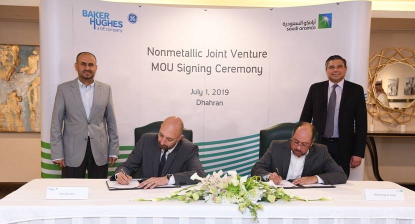 The signing ceremony for joint venture facility to manufacture non-metallic materials. — Courtesy photo