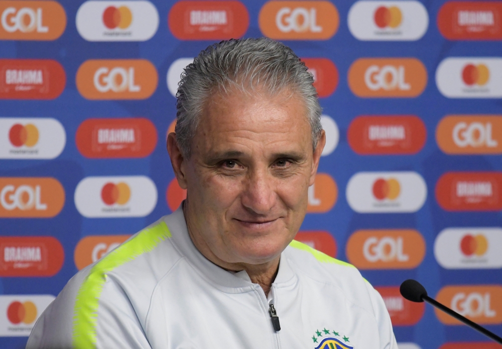 Brazil coach Tite during Copa America press conference at the Mineirao Stadium, Belo Horizonte, Brazil on Monday. — Reuters