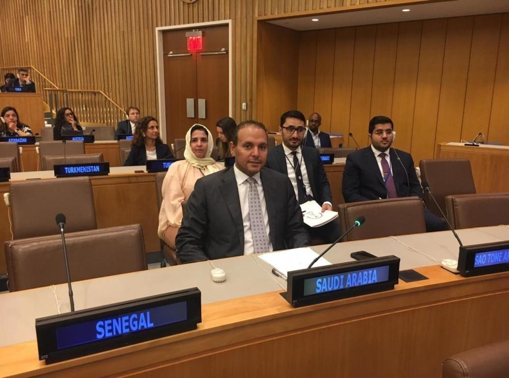 Dr. Khalid Mohammed Manzlawi, deputy permanent representative of Saudi Arabia to UN, at the United Nations in New York, Monday. — SPA