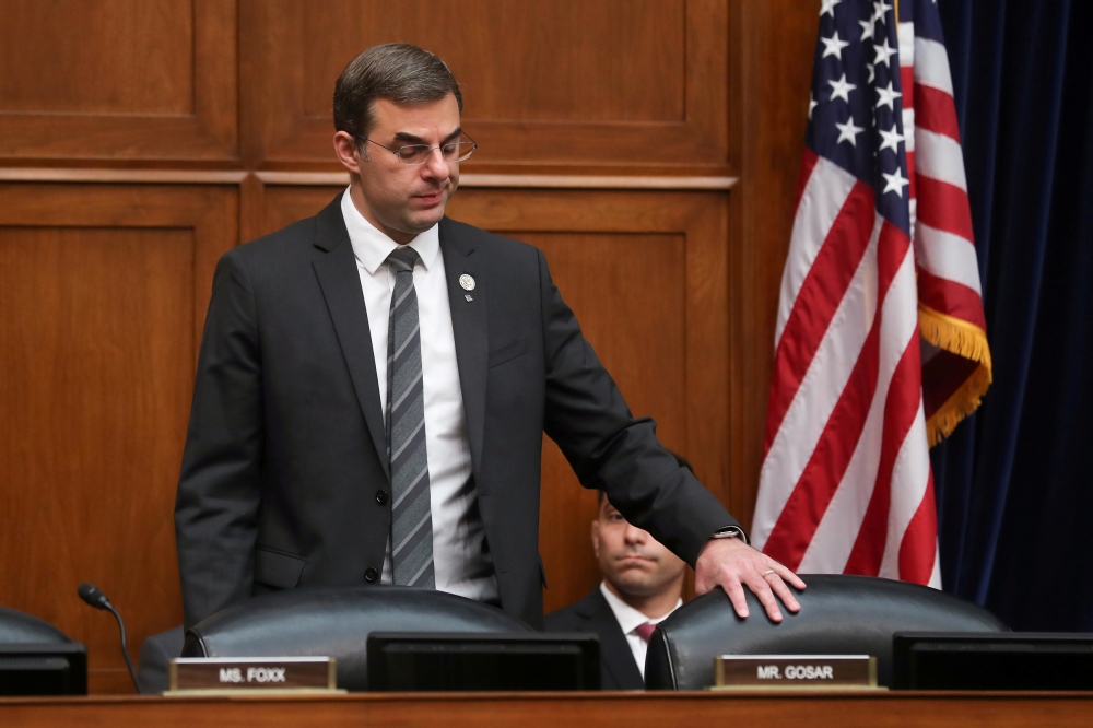 US Representative Justin Amash, who tweeted his view that the Mueller report on Russia showed that President Trump had obstructed justice, arrives for a House Oversight Committee Hearing on Capitol Hill in Washington, in this May 22, 2019 file photo. — Reuters