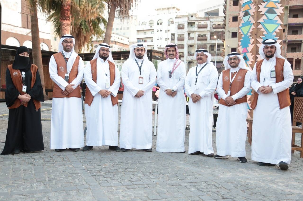 A team of tour guides is available free of charge to take visitors to various places of interest in Al-Balad district daily throughout the Historic Jeddah Season festival.