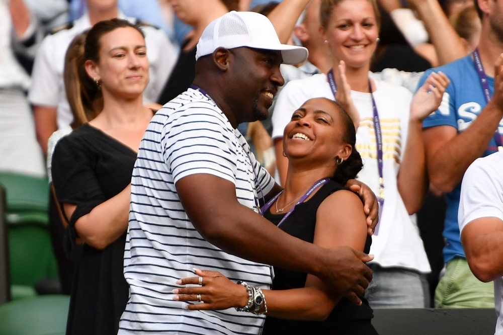 US player Cori Gauff celebrates beating Slovenia's Polona Hercog during their women's singles third round match on the fifth day of the 2019 Wimbledon Championships at The All England Lawn Tennis Club in Wimbledon, southwest London, on Friday. — AFP