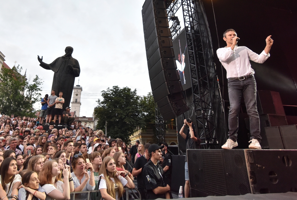 Sviatoslav Vakarchuk, Ukrainian musician and frontman of a popular rock band Okean Elzy and head of political party 