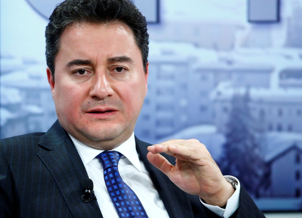 Ali Babacan, then Turkish deputy prime minister, gestures during a session in the Swiss mountain resort of Davos in this Jan. 23, 2015, file photo. — Reuters