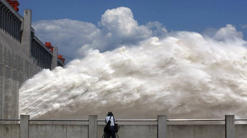 Floodwater is released from the Three Gorges Dam, a gigantic hydropower project on the Yangtze River in central China's Hubei province. -Courtesy photo