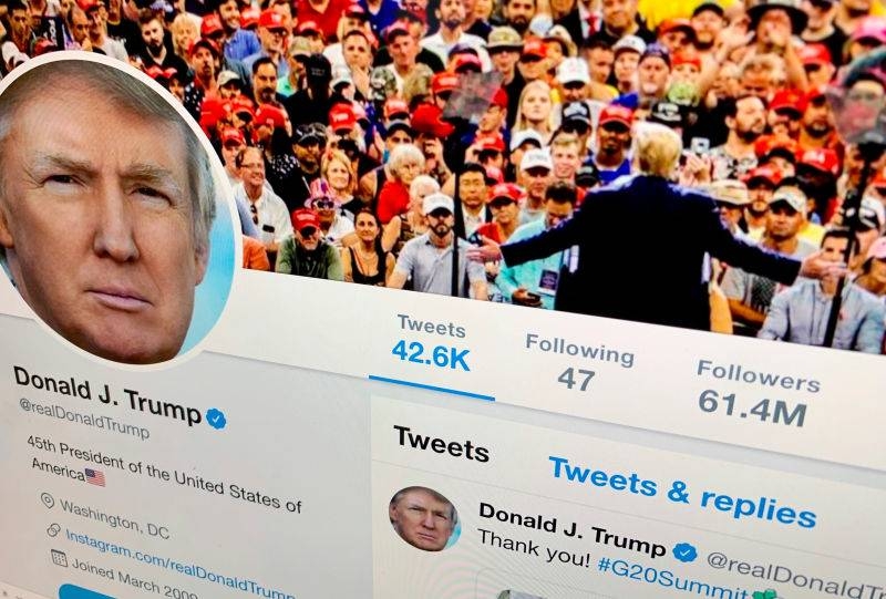 President Donald Trump’s Twitter account. –Courtesy photo