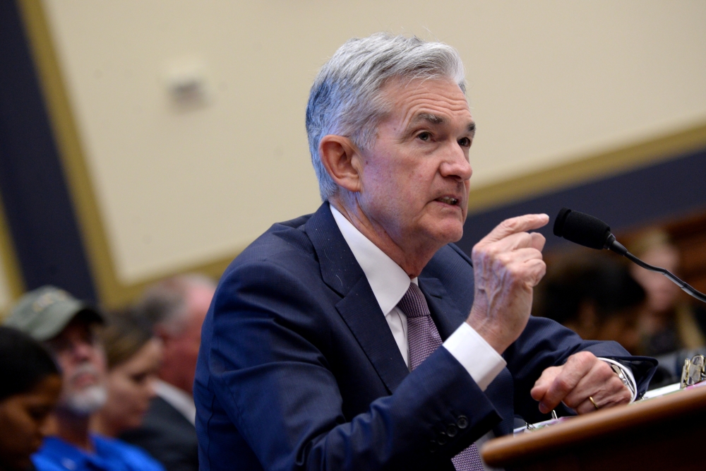 Federal Reserve Chairman Jerome Powell testifies during a House Financial Services Committee hearing on 