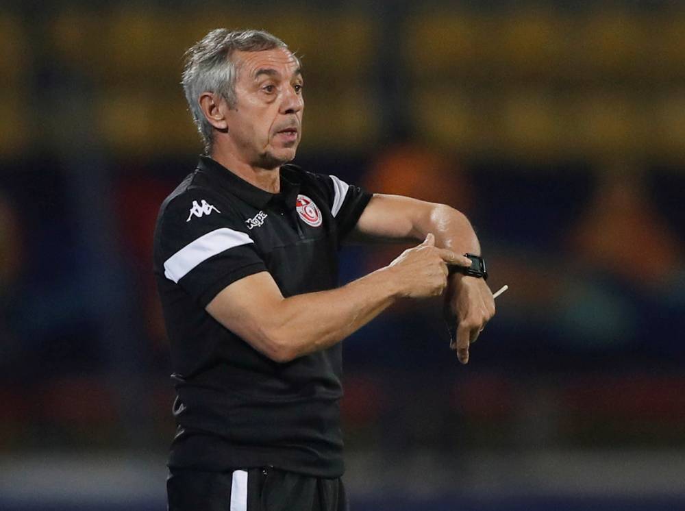 Tunisia coach Alain Giresse during the Africa Cup of Nations 2019 round of 16 against Ghana at Ismailia Stadium, Ismailia, Egypt. —Reuters