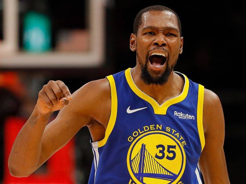 Kevin Durant of the Golden State Warriors reacts against the Atlanta Hawks at State Farm Arena in Atlanta, in this Dec. 3, 2018 file photo. — Courtesy photo 