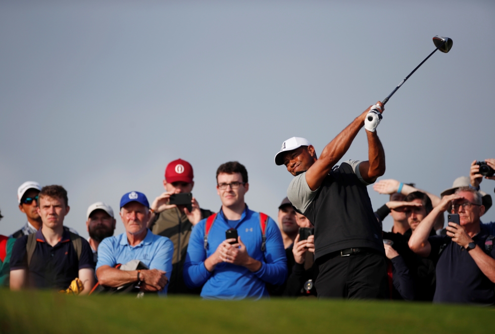 Tiger Woods of the US during practice at Royal Portrush Golf Club, Portrush, Northern Ireland, on Tuesday. — Reuters