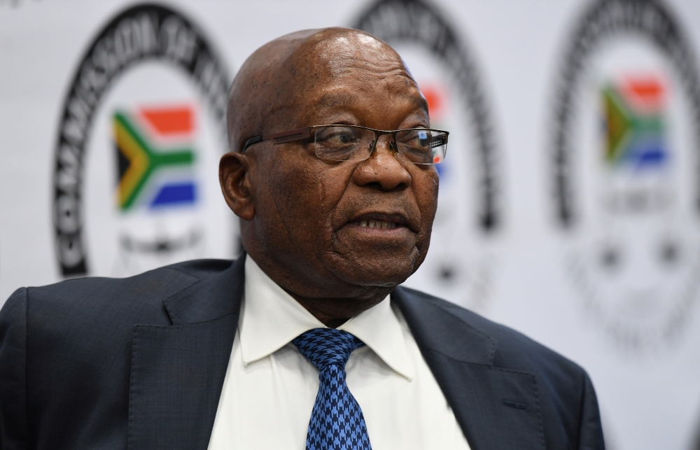 Former South African President Jacob Zuma appears before the Commission of Inquiry into State Capture in Johannesburg, South Africa, on Tuesday. — Reuters