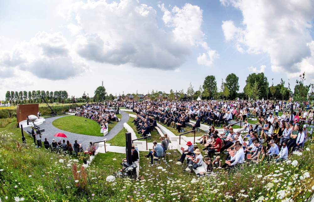 Relatives attend a commemoration ceremony in memory of the victims of the Malaysia Airlines flight MH17 plane crash on the fifth anniversary of the accident, in Vijfhuizen, the Netherlands, on Wednesday. — Reuters