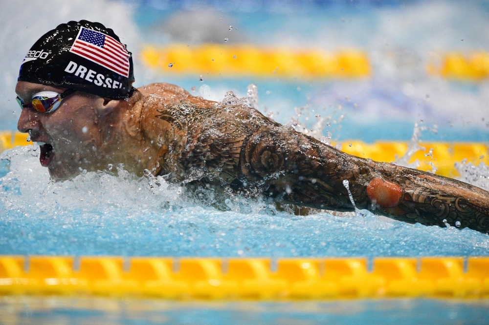 This file photo taken on July 29, 2017 shows US Katie Ledecky competing in the women's 800m freestyle final during the swimming competition at the 2017 FINA World Championships in Budapest. — AFP