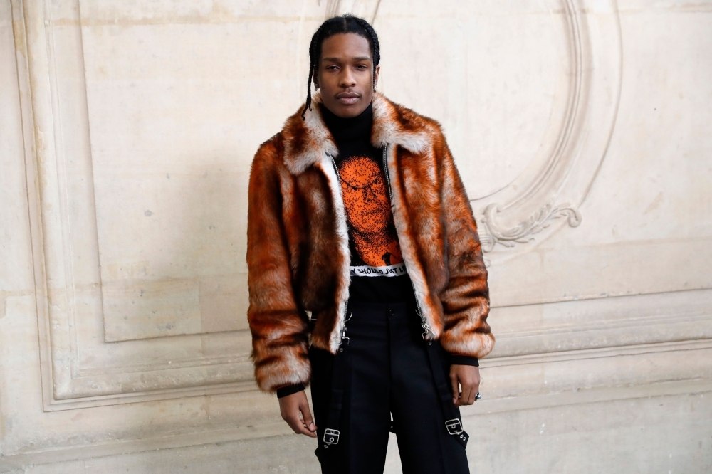 US rapper ASAP Rocky poses before the Christian Dior 2017 spring/summer Haute Couture collection in Paris in this Jan. 23, 2017. — AFP
