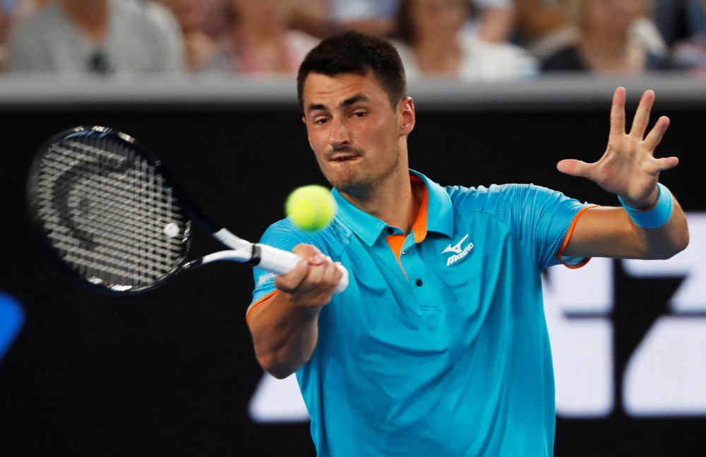 Australia's Bernard Tomic in action during the Australian Open first round match against Croatia's Marin Cilic at Margaret Court Arena, Melbourne, Australia, in this Jan. 14, 2019 file photo. — Reuters