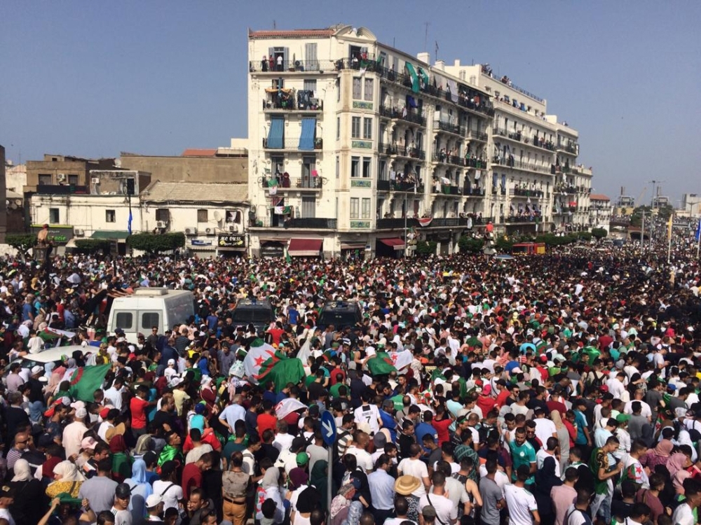 Algerians gather in the the May 1st square in the capital as they prepare to welcome the Algerian national team on Saturday, following their victory in the 2019 Africa Cup of Nations (CAN). Algeria celebrated their second Cup of Nations win, 29 years after their first triumph in 1990. — AFP