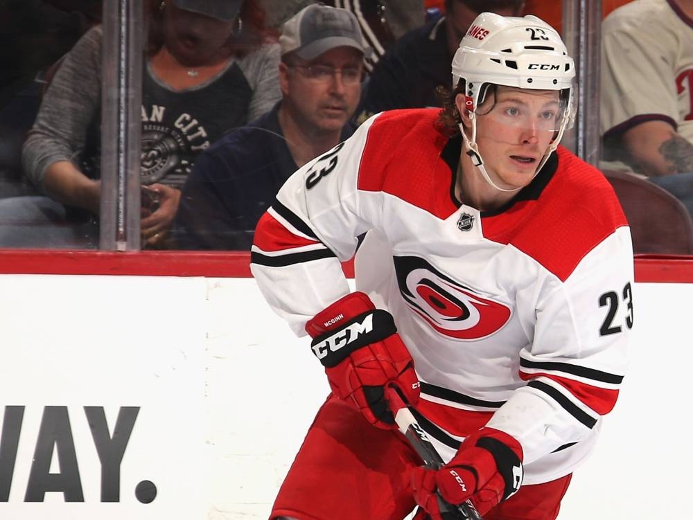 Forward Brock McGinn and the Carolina Hurricanes have agreed to a two-year, $4.2 million contract. — Courtesy photo