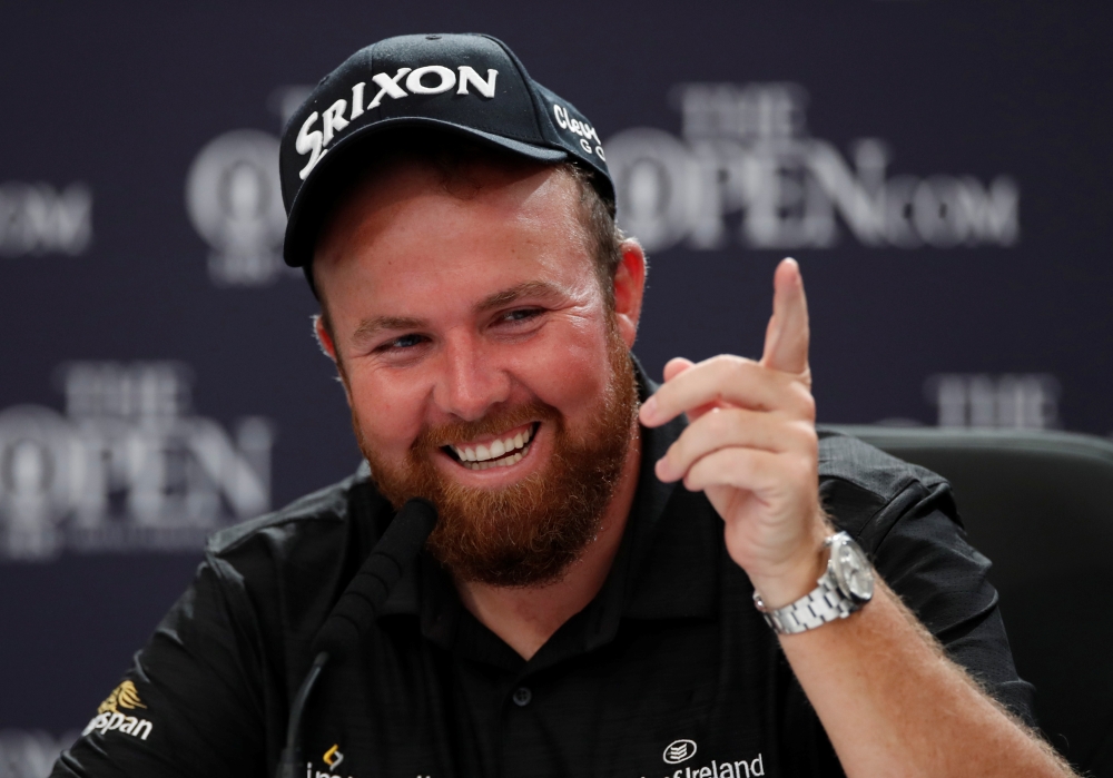 Republic of Ireland's Shane Lowry during a press conference after completing the third round of Open Championship at Royal Portrush Golf Club, Portrush, Northern Ireland, on Saturday. — Reuters