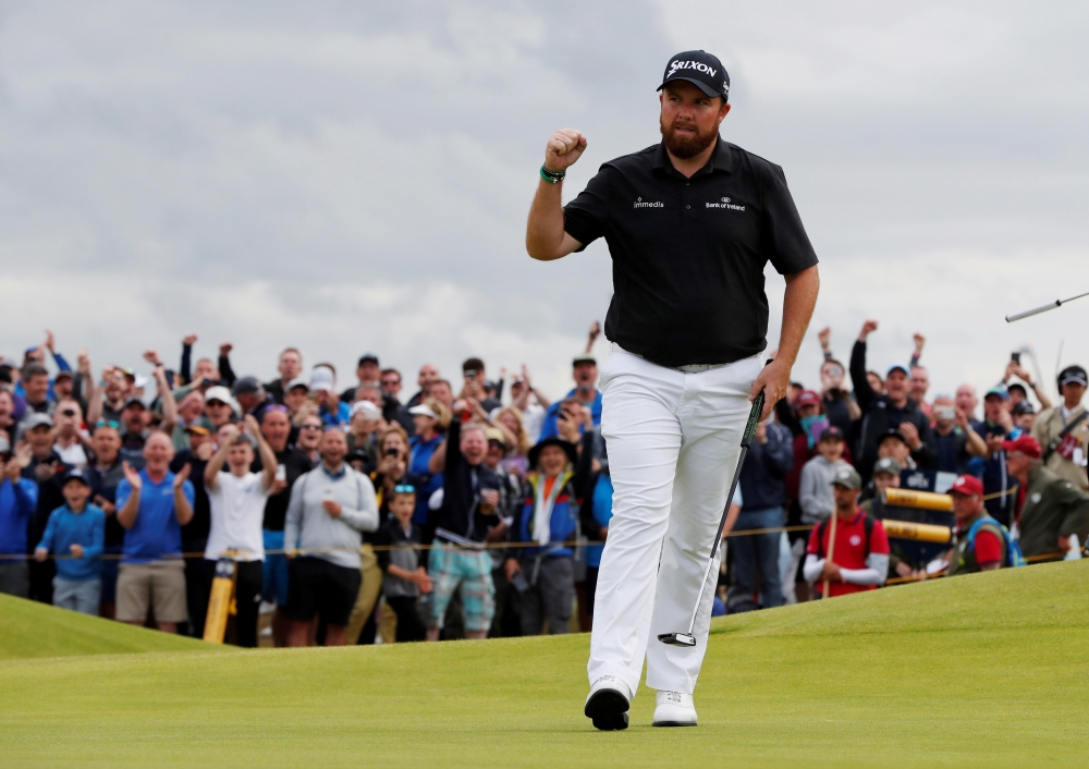 Republic of Ireland's Shane Lowry on the 15th hole during the third round of Open Championship at Royal Portrush Golf Club, Portrush, Northern Ireland, on Saturday. — Reuters