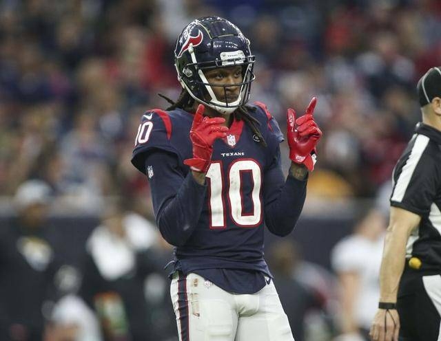 Houston Texans wide receiver DeAndre Hopkins (10) reacts after a play during the fourth quarter against the Jacksonville Jaguars at NRG Stadium, Houston, TX, USA, in this Dec 30, 2018 file photo. — Reuters