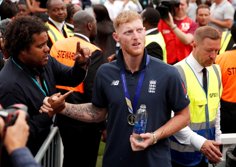 England's Ben Stokes during the celebrations after winning the World Cup final against New Zealand at The Oval, London, in this July 15, 2019 file photo. — Reuters