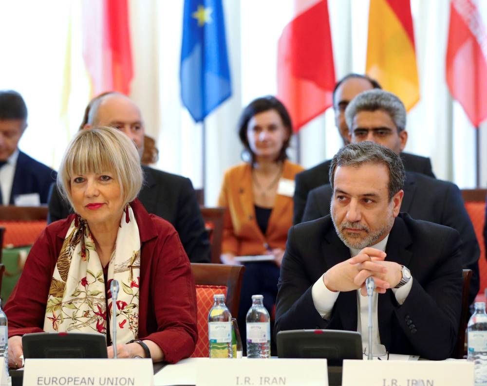 Iran’s top nuclear negotiator Abbas Araqchi and Secretary General of the European External Action Service (EEAS) Helga Schmit attend a meeting of the JCPOA Joint Commission in Vienna, Austria, in this June 28, 2019 file photo. — Reuters