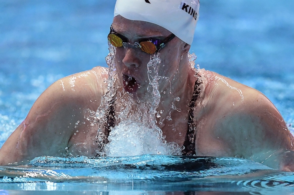 USA's Lilly King competes in a heat for the women's 200m breaststroke event during the swimming competition at the 2019 World Championships at Nambu University Municipal Aquatics Center in Gwangju, South Korea, on Thursday. — AFP