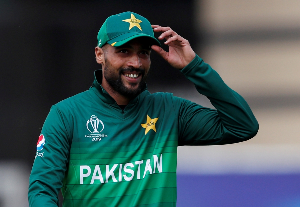 Pakistan's Mohammad Amir during the ICC Cricket World Cup match against England at Trent Bridge, Nottingham, Britain. — Reuters
