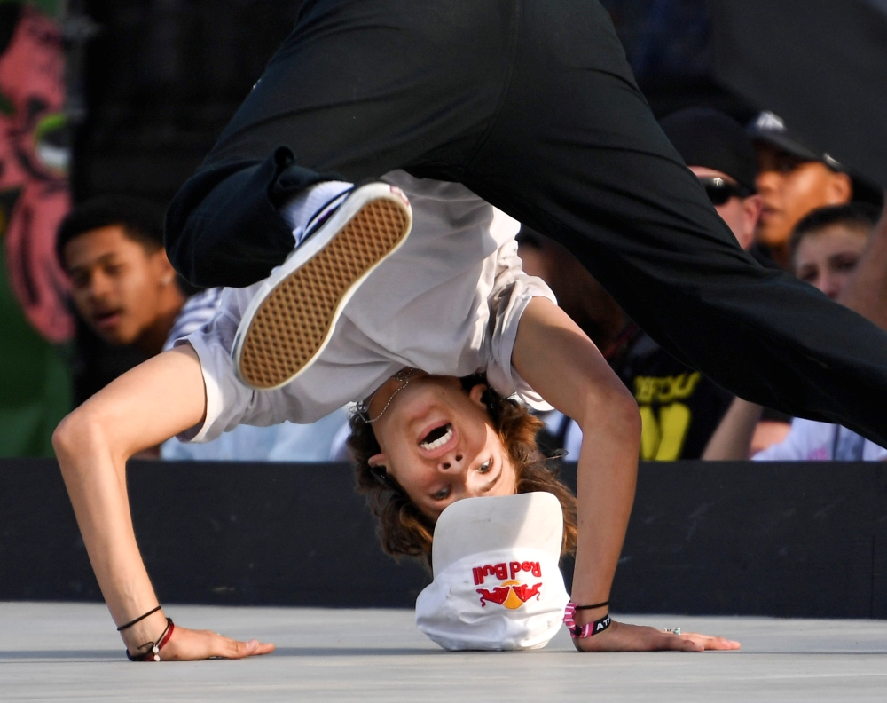 Nyjah Huston of the United States competes during the men's street finals of the Dew Tour Skateboarding Championships in Long Beach, California, US, in this June 16 2019 photo.  — Reuters