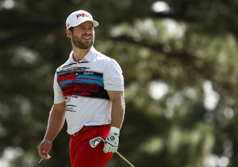 David Lingmerth of Sweden plays his shot from the third tee during the first round of the Barracuda Championship at Montreux Country Club on Thursday in Reno, Nevada. — AFP