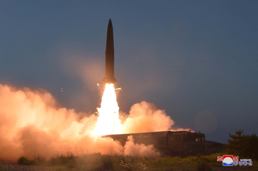 A view of North Korea's missile launch on Thursday, in this undated picture released by North Korea's Central News Agency (KCNA) on July 26. -Reuters photo  