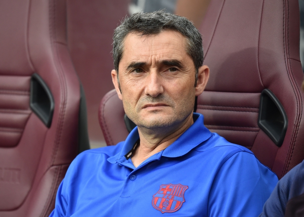 FC Barcelona's Spanish head coach Ernesto Valverde attends the Rakuten Cup football match between Vissel Kobe and FC Barcelona, in Kobe, on Saturday. — AFP