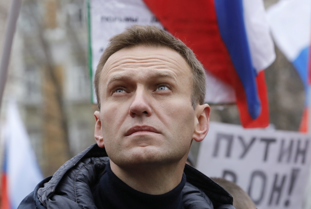 Russian opposition leader Alexei Navalny attends a rally in memory of politician Boris Nemtsov, who was assassinated in 2015, in Moscow, Russia, in this Feb. 24, 2019, file photo. — Reuters