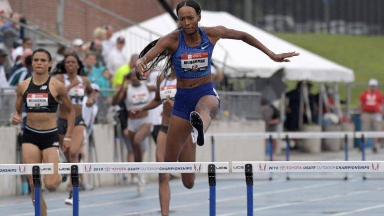 Dalilah Muhammad wins the women's 400m hurdles in a world record 52.20 during the USATF Championships at Drake Stadium, Des Moines, IA, USA, on Sunday. — Reuters