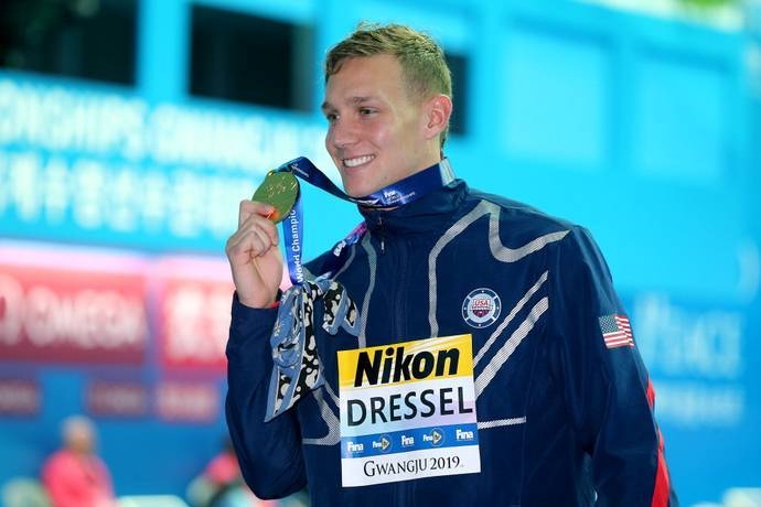 Caeleb Dressel bettered Michael Phelps’s 10-year-old 100 meters butterfly world record and clinched a stunning six gold medals and two silvers at the World Swimming Championships. — Courtesy photo