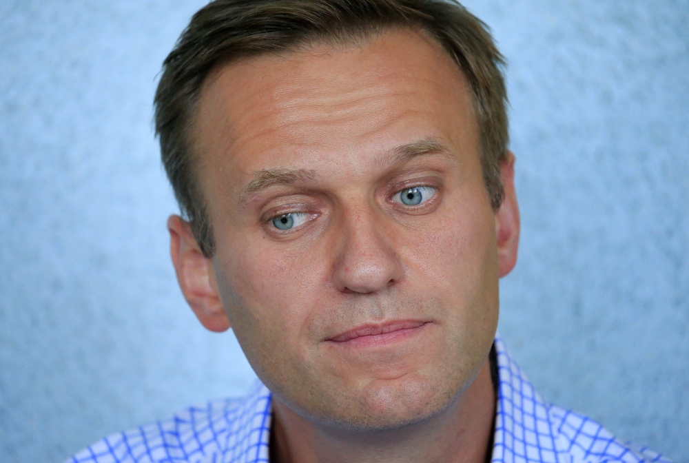 Russian opposition leader Alexei Navalny, who is charged with participation in an unauthorized protest rally, attends a court hearing in Moscow, Russia, in this July 1, 2019 file photo. — Reuters