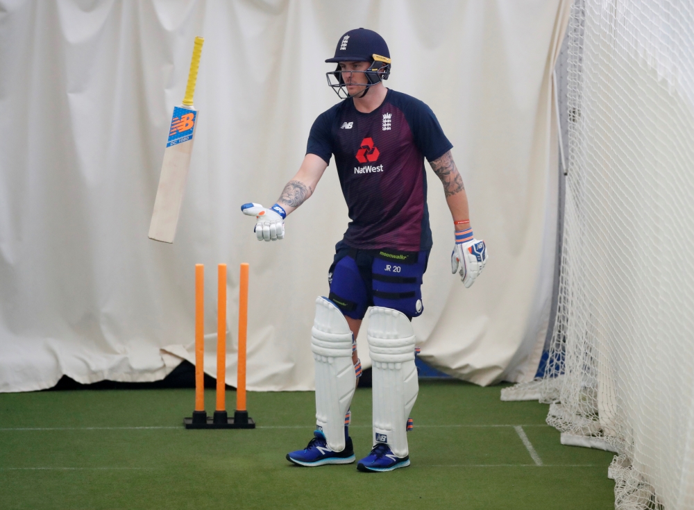 England's Jason Roy during nets session at Edgbaston, Birmingham, Britain, on Tuesday. — Reuters