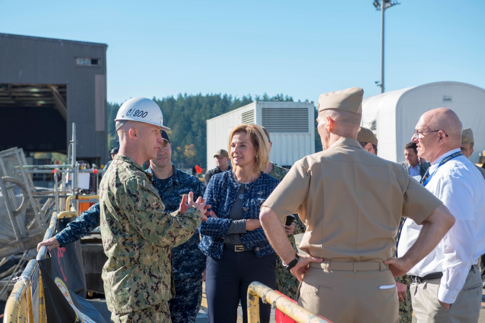 Under Secretary for Nuclear Security of the US Department of Energy and Administrator of the National Nuclear Security Administration Lisa Gordon-Hagerty tours the Ohio-class ballistic missile submarine USS Alabama in Bangor, Washington, in this Oct. 10, 2018 file photo. — Reuters