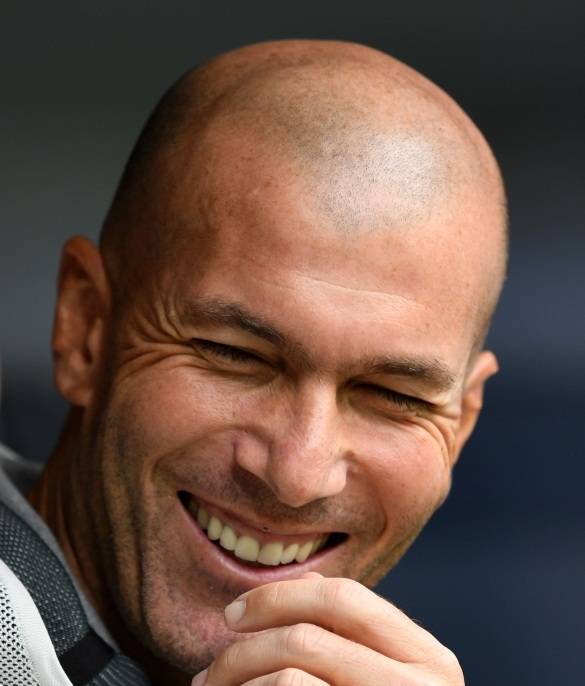 Madrid's French head coach Zinedine Zidane attends the Audi Cup football match for third place between Real Madrid and Fenerbahce in Munich, on Wednesday. — AFP