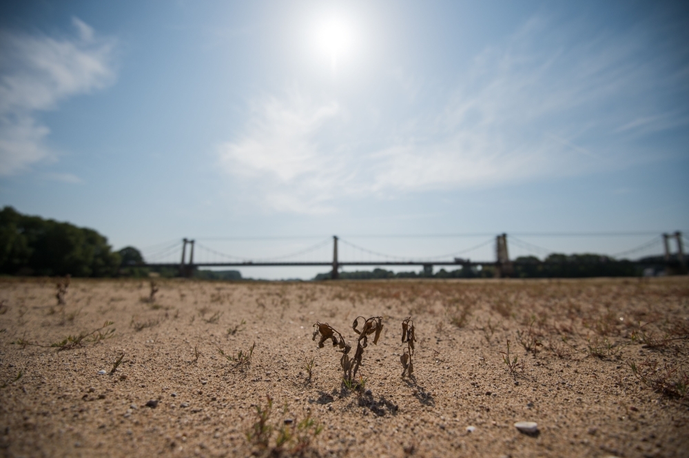 A dry part of the bed of the River Loire is seen at Montjean-sur-Loire, western France, as drought conditions prevail over much of western Europe, in this July 24, 2019 file photo. — AFP