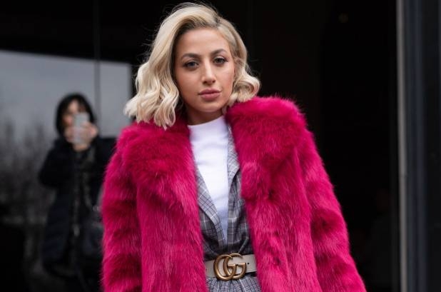 Model Roz is seen on the street during New York Fashion Week AW19 wearing Carolina Herrera. Getty Images