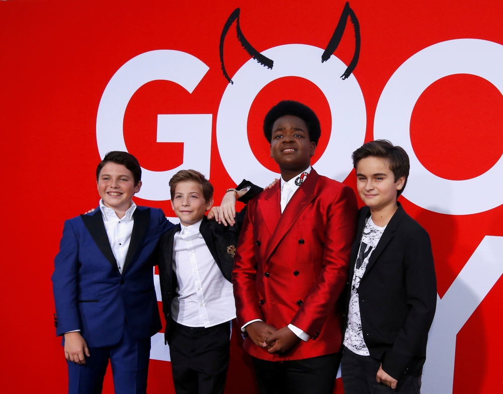 Cast members Keith L. Williams, Jacob Tremblay, Brady Noon and Chance Hurstfield at the premiere for the film 