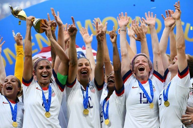 The USA won this year's women's World Cup in France. Belgium has become the 10th country to express an interest in hosting an expanded 32-team tournament in 2023. — AFP
