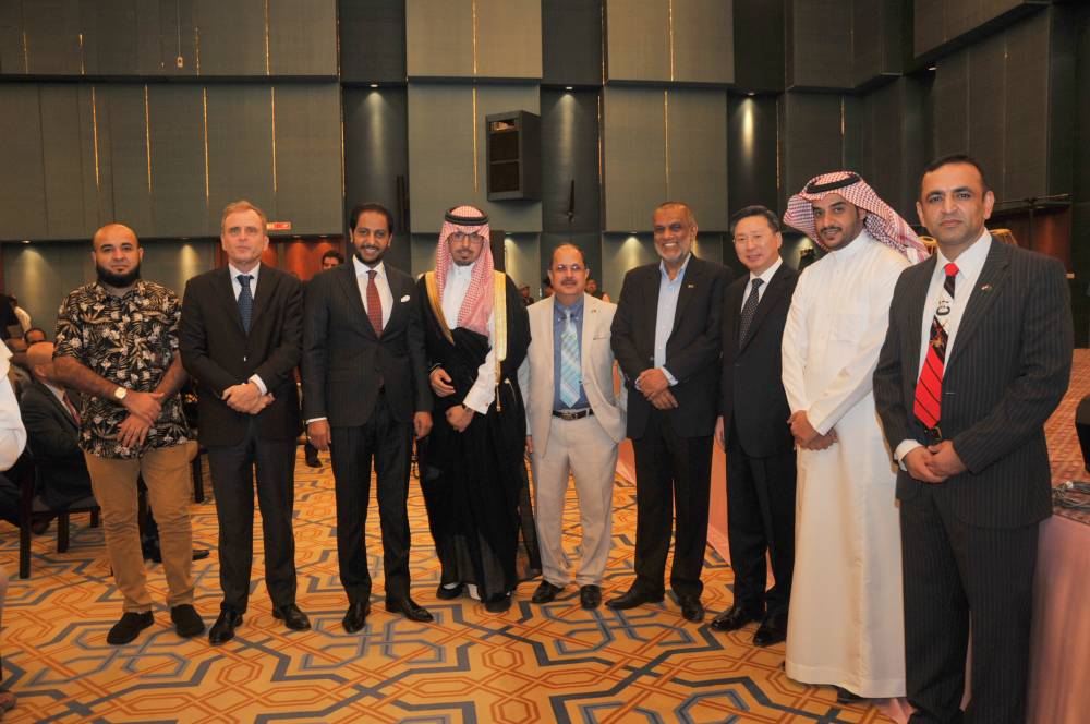 Ambassador Dr. Ausaf Sayeed and his wife at the food stall at 'India Day' event in Riyadh. — Courtesy photos